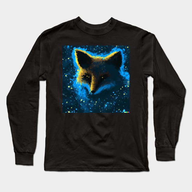 Galaxy Fox Long Sleeve T-Shirt by Siddharth k 